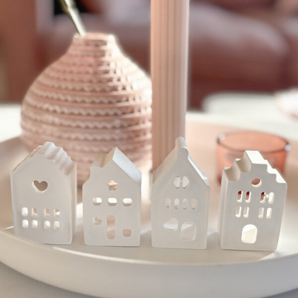Woondecoratie huisjes set van 4